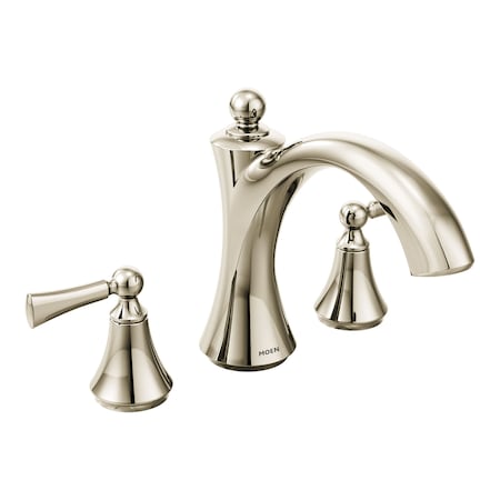 Moen Two-Handle Roman Tub Faucet Polished Nickel T653NL